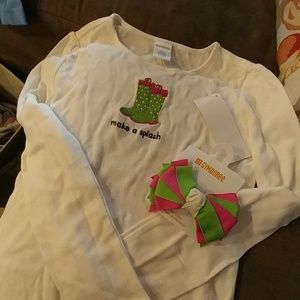 Gymboree shirt and bow